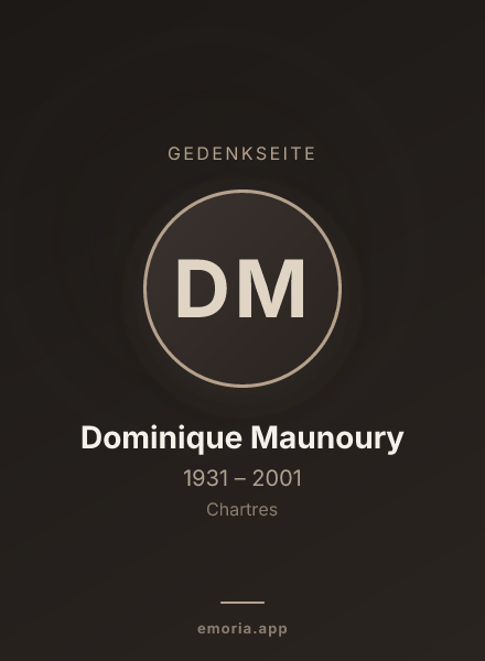 Gedenkportrait von Dominique Maunoury