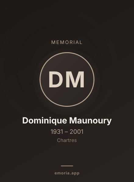 Memorial portrait of Dominique Maunoury