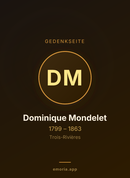 Gedenkportrait von Dominique Mondelet