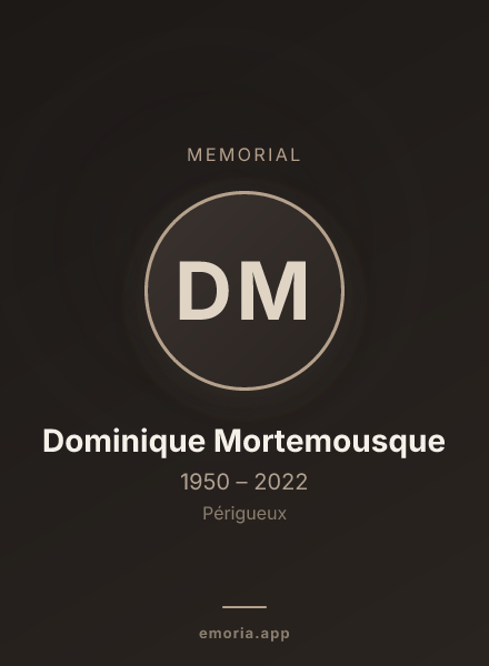 Memorial portrait of Dominique Mortemousque