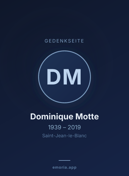 Gedenkportrait von Dominique Motte