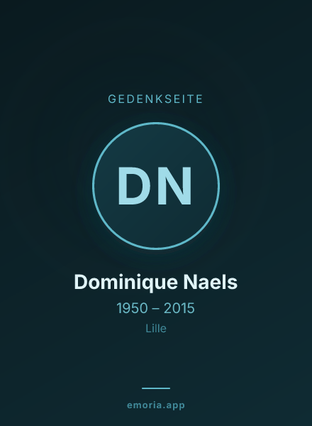 Gedenkportrait von Dominique Naels