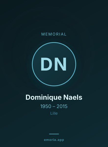 Memorial portrait of Dominique Naels