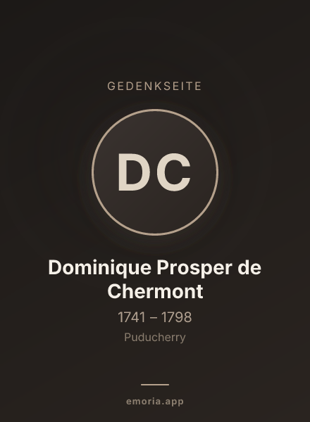 Gedenkportrait von Dominique Prosper de Chermont