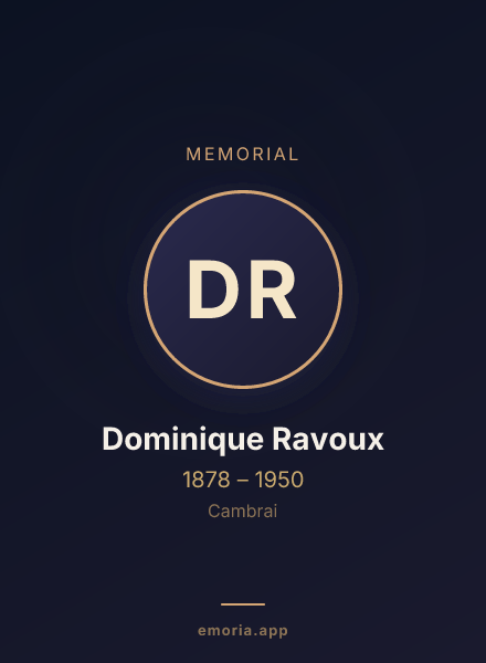 Memorial portrait of Dominique Ravoux
