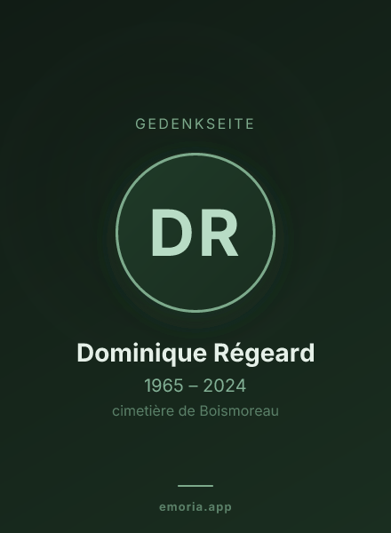 Gedenkportrait von Dominique Régeard