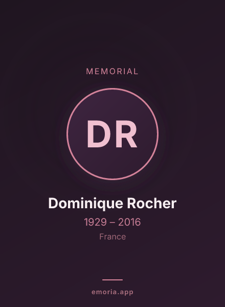 Memorial portrait of Dominique Rocher