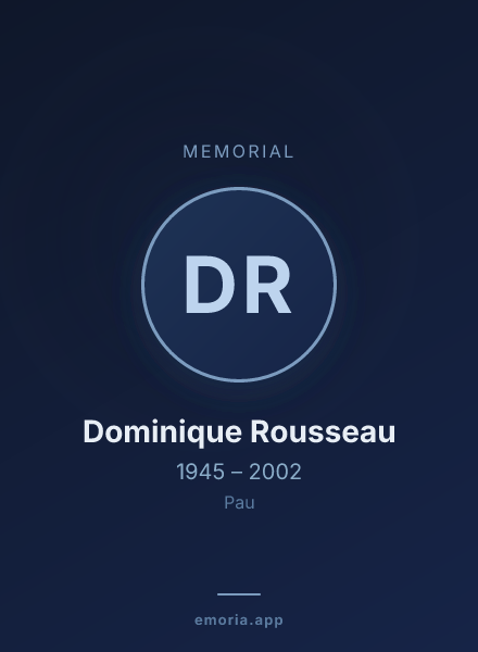 Memorial portrait of Dominique Rousseau