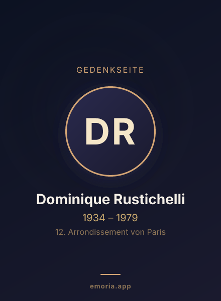 Gedenkportrait von Dominique Rustichelli