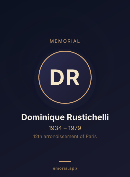 Memorial portrait of Dominique Rustichelli