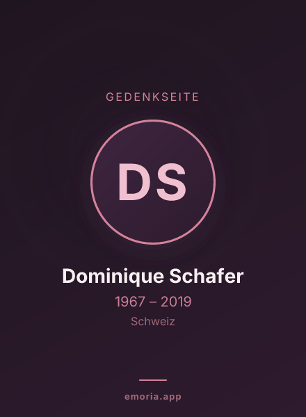 Gedenkportrait von Dominique Schafer