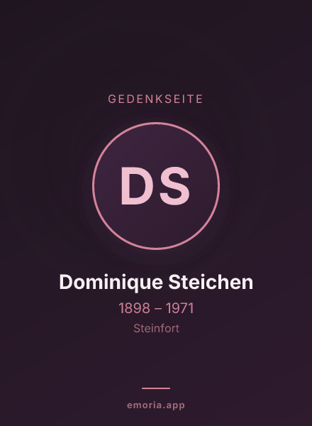 Gedenkportrait von Dominique Steichen