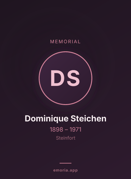 Memorial portrait of Dominique Steichen