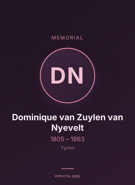 Memorial portrait of Dominique van Zuylen van Nyevelt