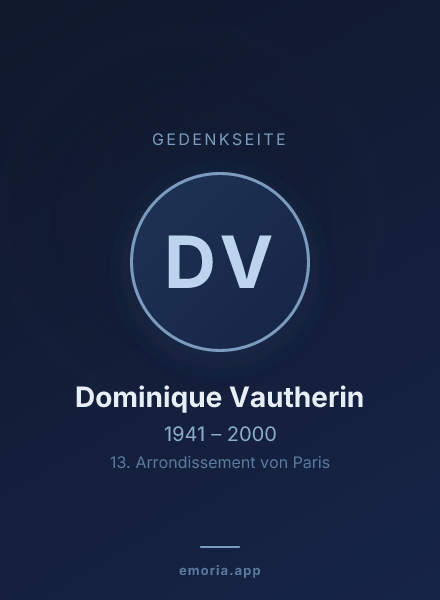 Gedenkportrait von Dominique Vautherin