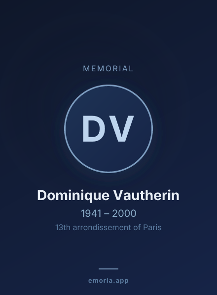 Memorial portrait of Dominique Vautherin