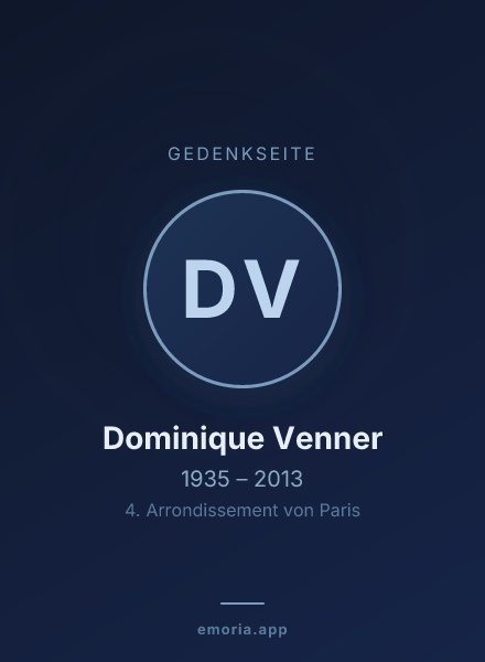 Gedenkportrait von Dominique Venner