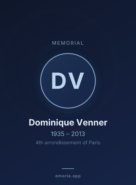 Memorial portrait of Dominique Venner