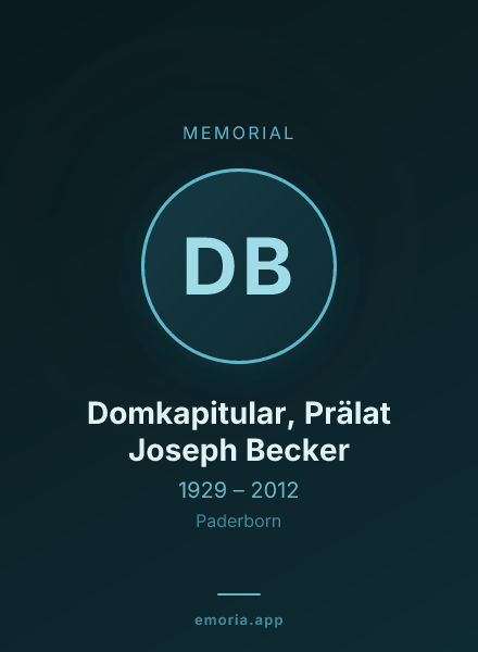 Memorial portrait of Domkapitular, Prälat Joseph Becker
