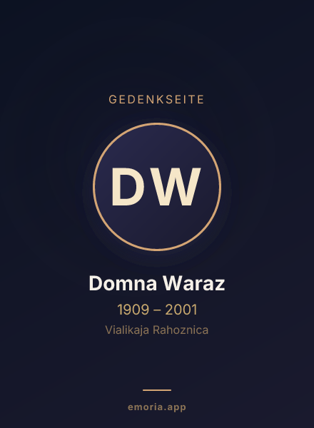 Gedenkportrait von Domna Waraz