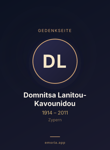 Gedenkportrait von Domnitsa Lanitou-Kavounidou