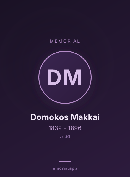Memorial portrait of Domokos Makkai