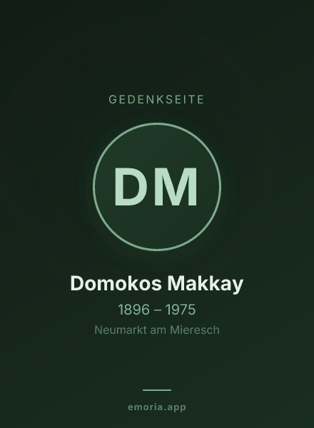Gedenkportrait von Domokos Makkay