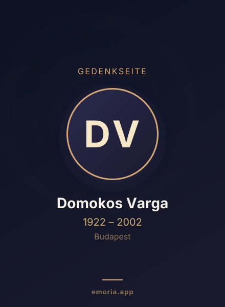 Gedenkportrait von Domokos Varga