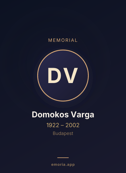 Memorial portrait of Domokos Varga