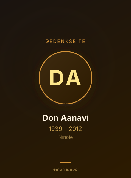 Gedenkportrait von Don Aanavi