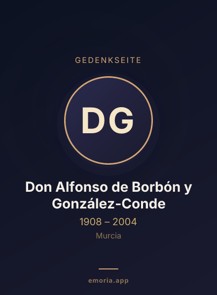Gedenkportrait von Don Alfonso de Borbón y González-Conde