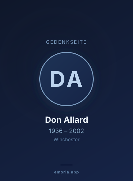 Gedenkportrait von Don Allard