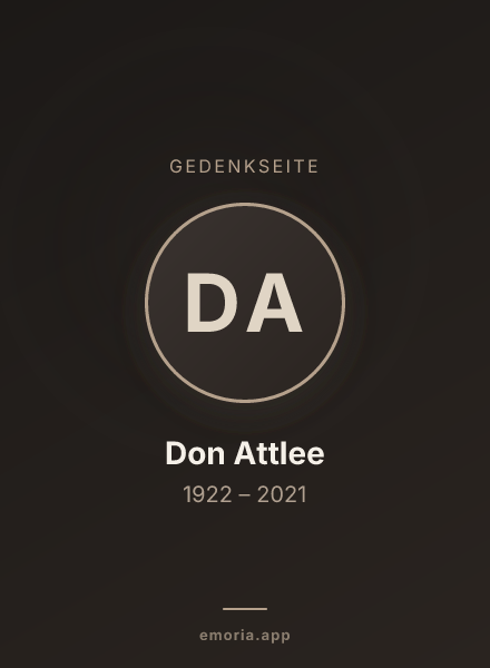 Gedenkportrait von Don Attlee