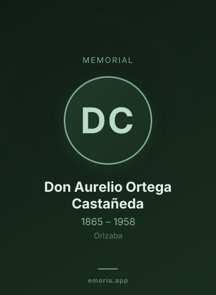 Memorial portrait of Don Aurelio Ortega Castañeda