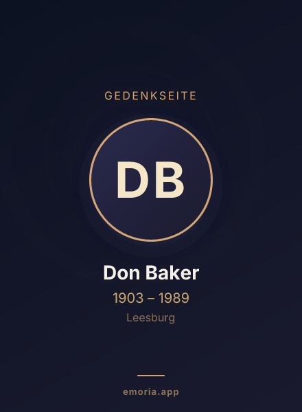 Gedenkportrait von Don Baker