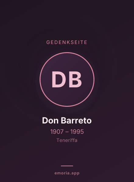 Gedenkportrait von Don Barreto
