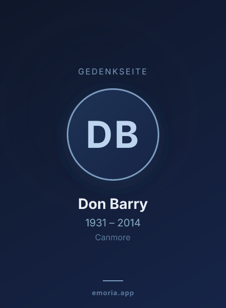 Gedenkportrait von Don Barry