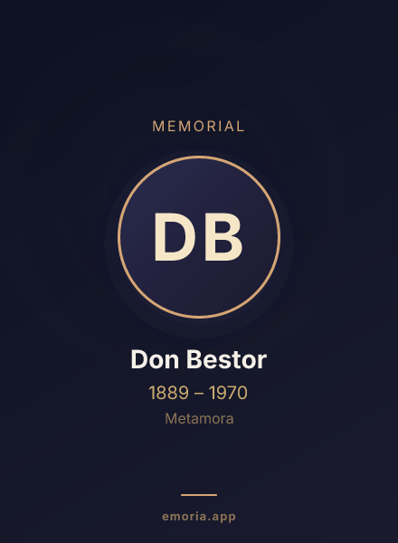 Memorial portrait of Don Bestor