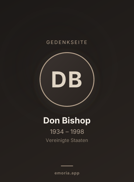 Gedenkportrait von Don Bishop