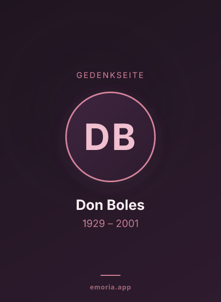 Gedenkportrait von Don Boles
