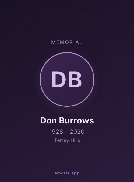 Memorial portrait of Don Burrows