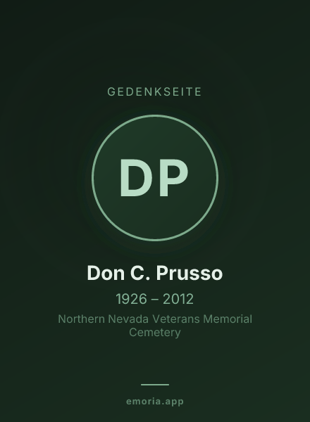 Gedenkportrait von Don C. Prusso