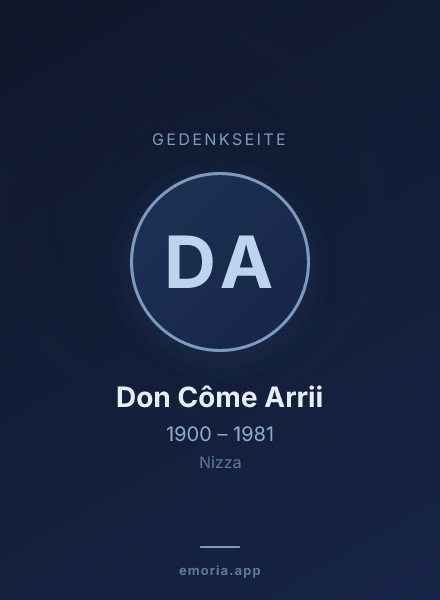 Gedenkportrait von Don Côme Arrii