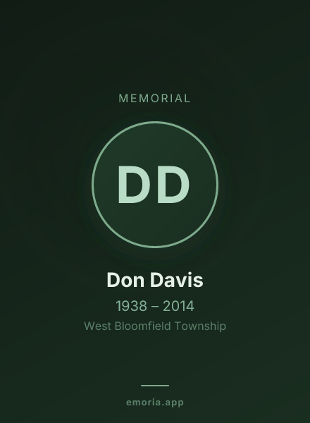 Memorial portrait of Don Davis