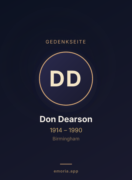 Gedenkportrait von Don Dearson