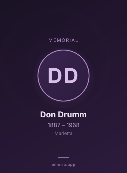 Memorial portrait of Don Drumm
