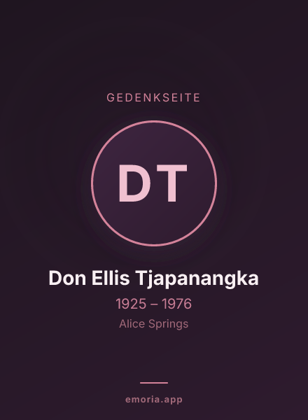 Gedenkportrait von Don Ellis Tjapanangka