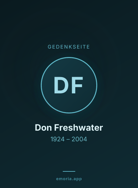 Gedenkportrait von Don Freshwater
