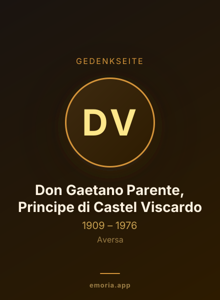 Gedenkportrait von Don Gaetano Parente, Principe di Castel Viscardo