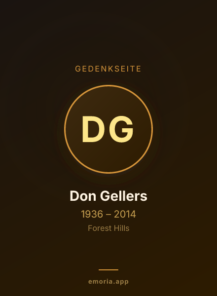 Gedenkportrait von Don Gellers